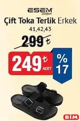 Esem Çift Toka Terlik Erkek Esem Çift Toka Terlik Erkek - BİM'de 249,00 TL