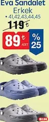 Eva Sandalet Erkek Eva Sandalet Erkek - BİM'de 89,00 TL