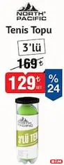 North Pacific Tenis Topu 3'lü North Pacific Tenis Topu 3'lü - BİM'de 129,00 TL