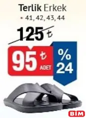 Terlik Erkek Terlik Erkek - BİM'de 95,00 TL