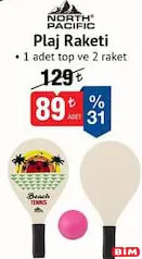 North Pacific Plaj Raketi North Pacific Plaj Raketi - BİM'de 89,00 TL