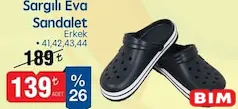 Sargılı Eva Sandalet Erkek Sargılı Eva Sandalet Erkek - BİM'de 139,00 TL