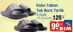 Kalın Taban Tek Bant Terlik Erkek Kalın Taban Tek Bant Terlik Erkek - BİM'de 99,00 TL