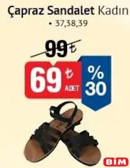 Çapraz Sandalet Kadın Çapraz Sandalet Kadın - BİM'de 69,00 TL