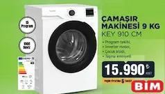 Keysmart KEY 910 CM Çamaşır Makinesi 9 kg Keysmart KEY 910 CM Çamaşır Makinesi 9 kg - BİM'de 15.990,00 TL