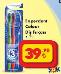 Experdent Colour Diş Fırçası 3'lü - ŞOK'da 39,90 TL