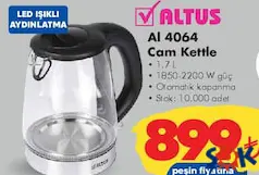Altus AL 4064 Cam Kettle 1,7 L - ŞOK'da 899,00 TL