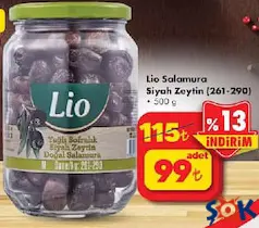 Lio Salamura Siyah Zeytin 500 g - ŞOK'da 99,00 TL