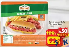 Banvit Lezzet Dolu Piliç Uzun Sosis 1000 g - ŞOK'da 99,00 TL