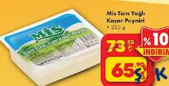 Mis Tam Yağlı Kaşar Peyniri 225 g - ŞOK'da 65,90 TL