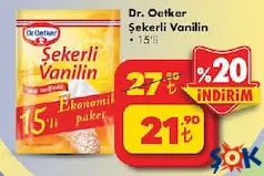 Dr. Oetker Şekerli Vanilin 15'li - ŞOK'da 21,90 TL