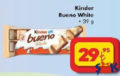 Kinder Bueno White Bar Çikolata 39 g - ŞOK'da 29,95 TL