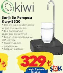 Kiwi Standlı Şarjlı Su Pompası KWP-8520 - ŞOK'da 329,00 TL