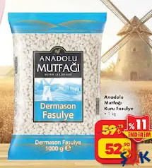 Anadolu Mutfağı Kuru Fasulye 1 kg - ŞOK'da 52,90 TL