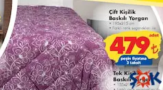 Çift Kişilik Baskılı Yorgan - ŞOK'da 479,00 TL