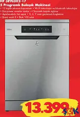Hoover HF 3E9L0X2-17 5 Programlı Bulaşık Makinesi - ŞOK'da 13.399,00 TL