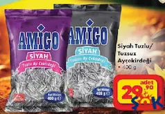 Amigo Siyah Tuzlu/Tuzsuz Ayçekirdeği 400 g - ŞOK'da 29,90 TL