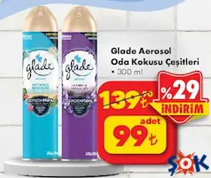 Glade Aerosol Oda Kokusu Çeşitleri 300 ml - ŞOK'da 99,00 TL