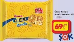 Ülker Rondo Muzlu Kremalı Bisküvi 8'li - ŞOK'da 69,90 TL