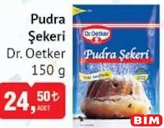 Dr. Oetker Pudra Şekeri 150 g - BİM'de 24,50 TL