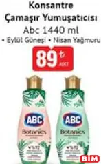 ABC Konsantre Çamaşır Yumuşatıcısı 1440 ml - BİM'de 89,00 TL