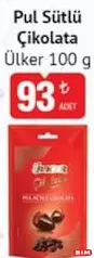 Ülker Pul Sütlü Çikolata 100 g - BİM'de 93,00 TL