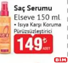 Elseve Saç Serumu 150 ml - BİM'de 149,00 TL