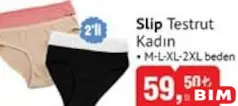 Testrut Slip Külot Kadın 2'li - BİM'de 59,50 TL