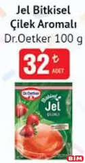 Dr. Oetker Jel Bitkisel Çilek Aromalı 100 g - BİM'de 32,00 TL
