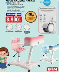 Sfyzone Mobil Çalışma Masası Çocuk - BİM'de 8.900,00 TL