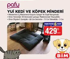Pafu Yui Kedi ve Köpek Minderi - BİM'de 429,00 TL