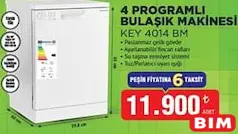 Keysmart KEY 4014 BM 4 Programlı Bulaşık Makinesi - BİM'de 11.900,00 TL