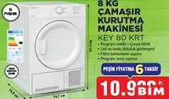 Keysmart Key 80 KRT 8 kg Çamaşır Kurutma Makinesi - BİM'de 10.900,00 TL
