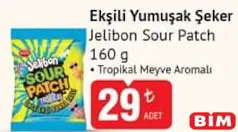 Kent Jelibon Sour Patch Ekşili Yumuşak Şeker 160 g Kent Jelibon Sour Patch Ekşili Yumuşak Şeker 160 g - BİM'de 29,00 TL