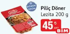 Lezita Piliç Döner 200 g Lezita Piliç Döner 200 g - BİM'de 45,00 TL