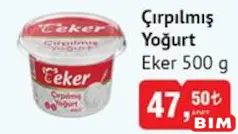 Eker Çırpılmış Yoğurt 500 g Eker Çırpılmış Yoğurt 500 g - BİM'de 47,50 TL