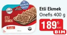 Onefis Etli Ekmek 400 g Onefis Etli Ekmek 400 g - BİM'de 189,00 TL