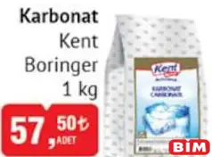 Kent Boringer Karbonat 1 kg Kent Boringer Karbonat 1 kg - BİM'de 57,50 TL