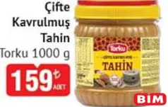 Torku Çifte Kavrulmuş Tahin 1000 g Torku Çifte Kavrulmuş Tahin 1000 g - BİM'de 159,00 TL