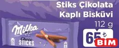 Milka Stiks Çikolata Kaplı Bisküvi 112 g Milka Stiks Çikolata Kaplı Bisküvi 112 g - BİM'de 65,00 TL
