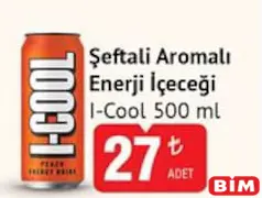 I-Cool Şeftali Aromalı Enerji İçeceği 500 ml I-Cool Şeftali Aromalı Enerji İçeceği 500 ml - BİM'de 27,00 TL