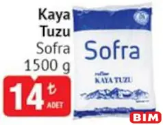 Sofra Kaya Tuzu 1500 g Sofra Kaya Tuzu 1500 g - BİM'de 14,00 TL