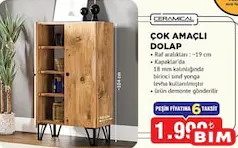 Ceramical Çok Amaçlı Dolap 104x30 cm - BİM'de 1.990,00 TL