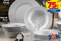 Kütahya Porselen Rölyefli Kase 15 cm - ŞOK'da 75,00 TL
