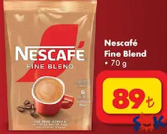 Nescafe Fine Blend 70 gr - ŞOK'da 89,00 TL