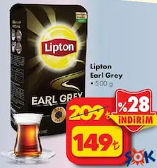Lipton Earl Grey 500 gr Bergamotlu Çay - ŞOK'da 149,00 TL