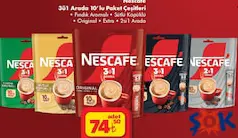Nescafe Original 3'ü 1 Arada 10x17.5 gr - ŞOK'da 74,50 TL