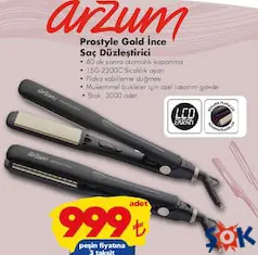 Arzum AR5080 Prostyle Gold İnce Saç Düzleştirici - ŞOK'da 999,00 TL