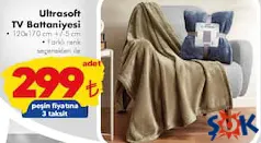 Dinarsu Ultrasoft Tv Battaniyesi - ŞOK'da 299,00 TL