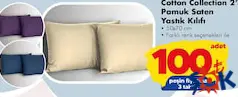 Cotton Collection 2'li Pamuk Saten Yastık Kılıfı - ŞOK'da 100,00 TL
